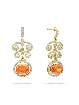 A Family Journey Vienna Mandarin Garnet Yellow Gold Earrings