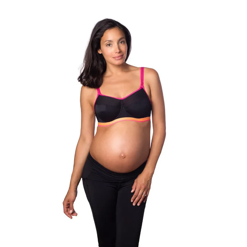 Activate Sports Nursing Maternity Bra Black - Hotmilk