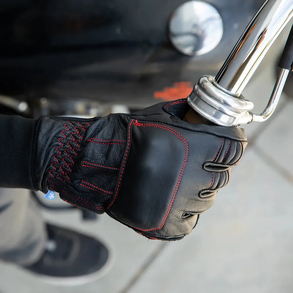 BILTWELL BELDEN LEATHER GLOVE [REDLINE]