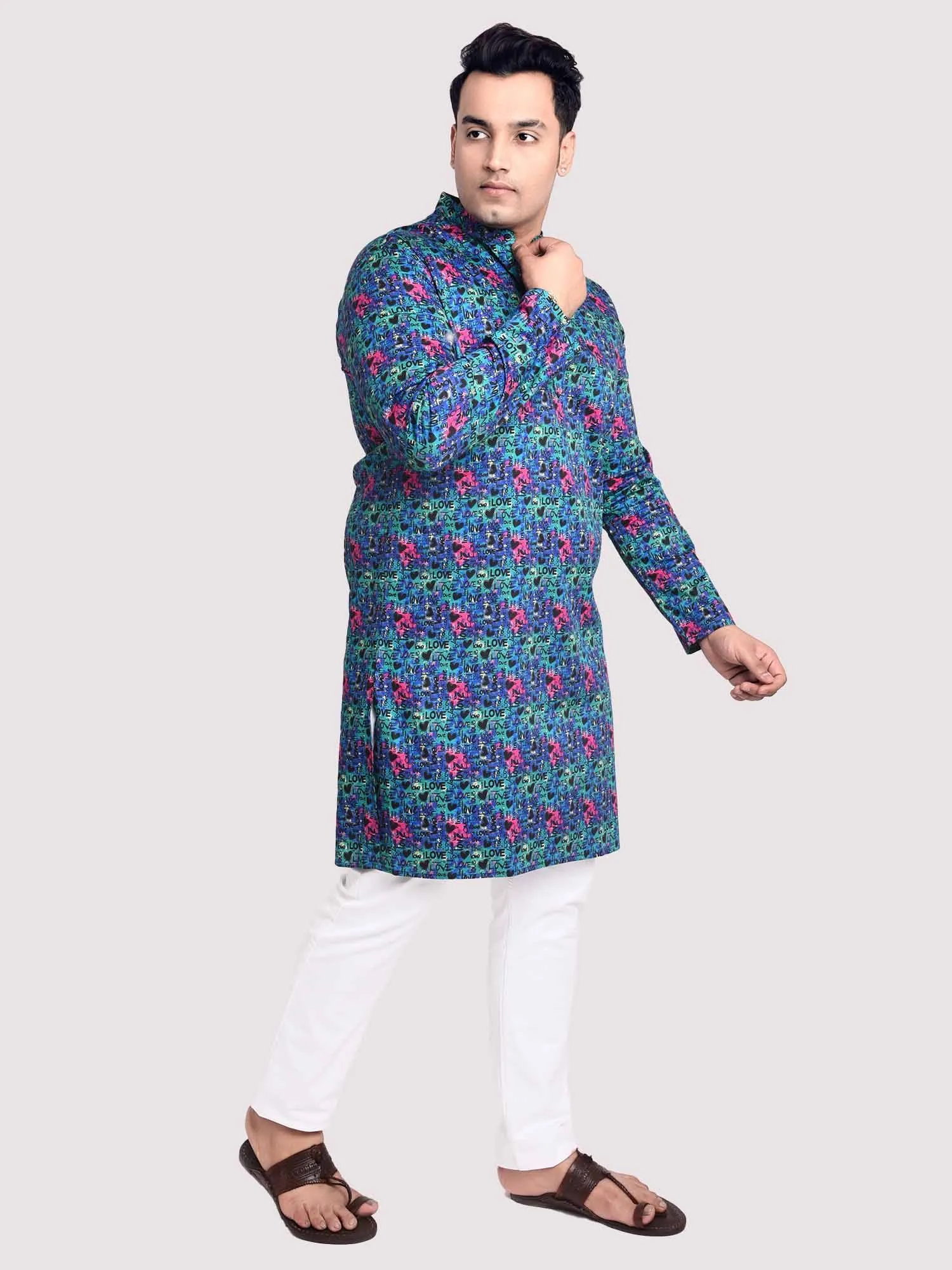 Blus Medey Digital Printed Kurta Men's Plus Size