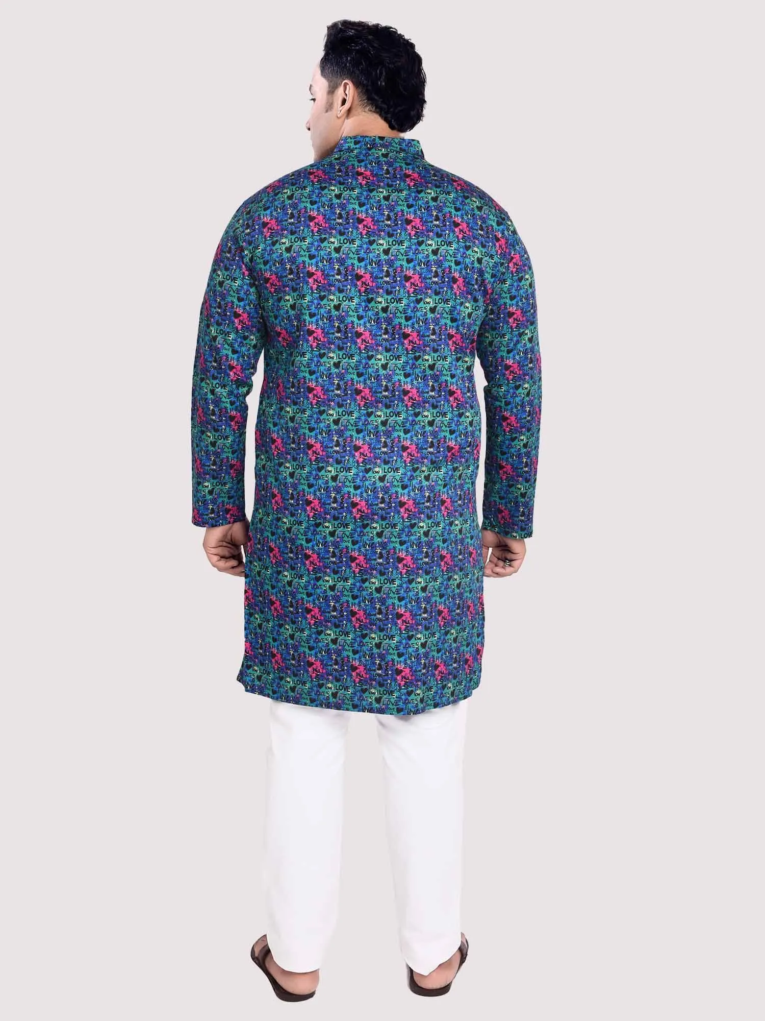 Blus Medey Digital Printed Kurta Men's Plus Size