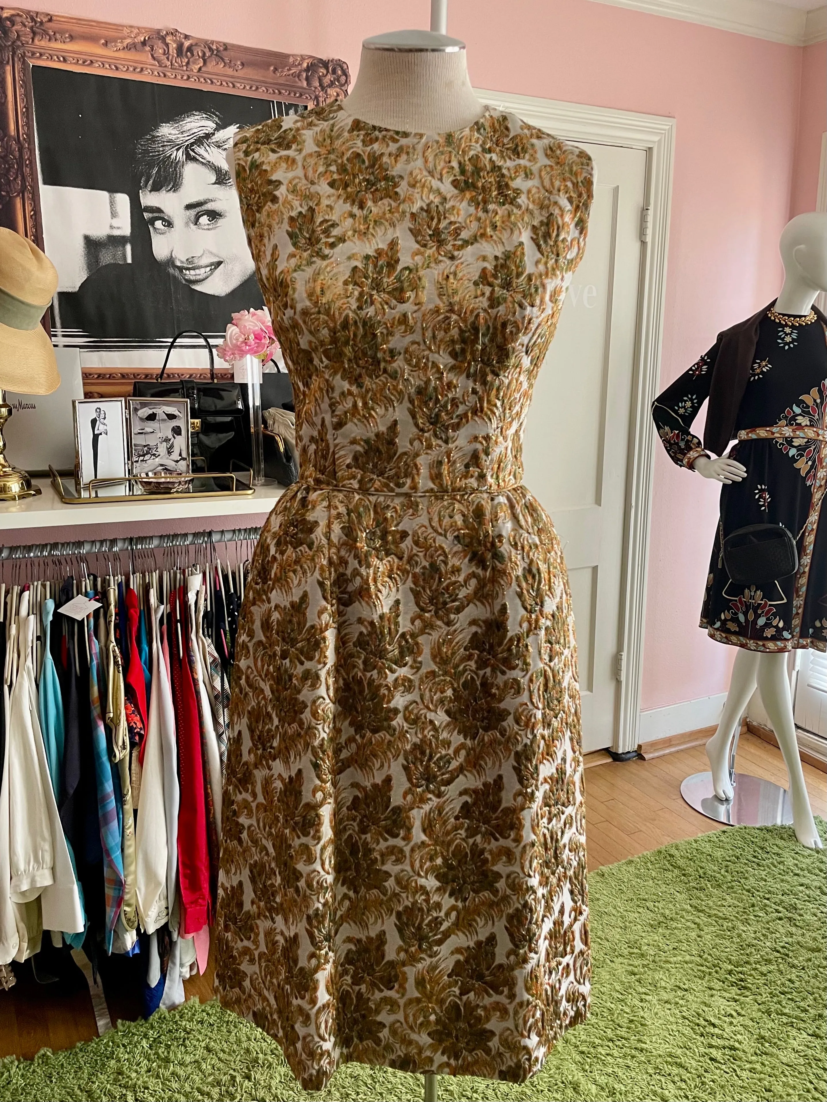 Brocade Leaf Dress