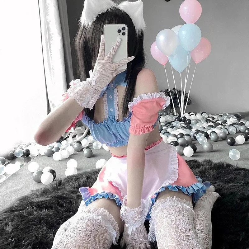 Cotton Candy Maid Cosplay Set