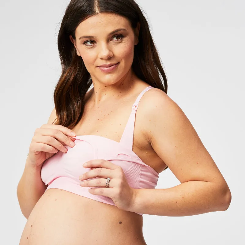 Cotton Candy Nursing Maternity Sleep Bra Pink - Cake