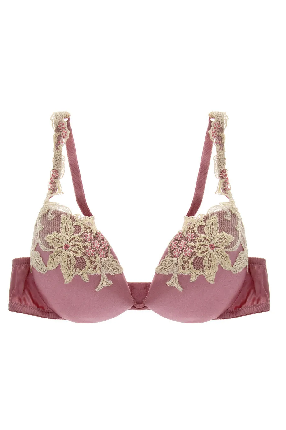 COTTON CLUB PINK Silk Floral Bra