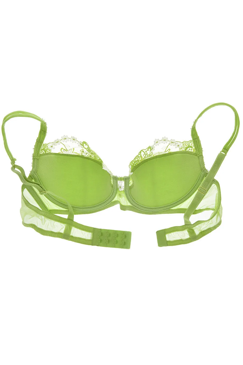 COTTON CLUB SPRING Green Balconette Bra