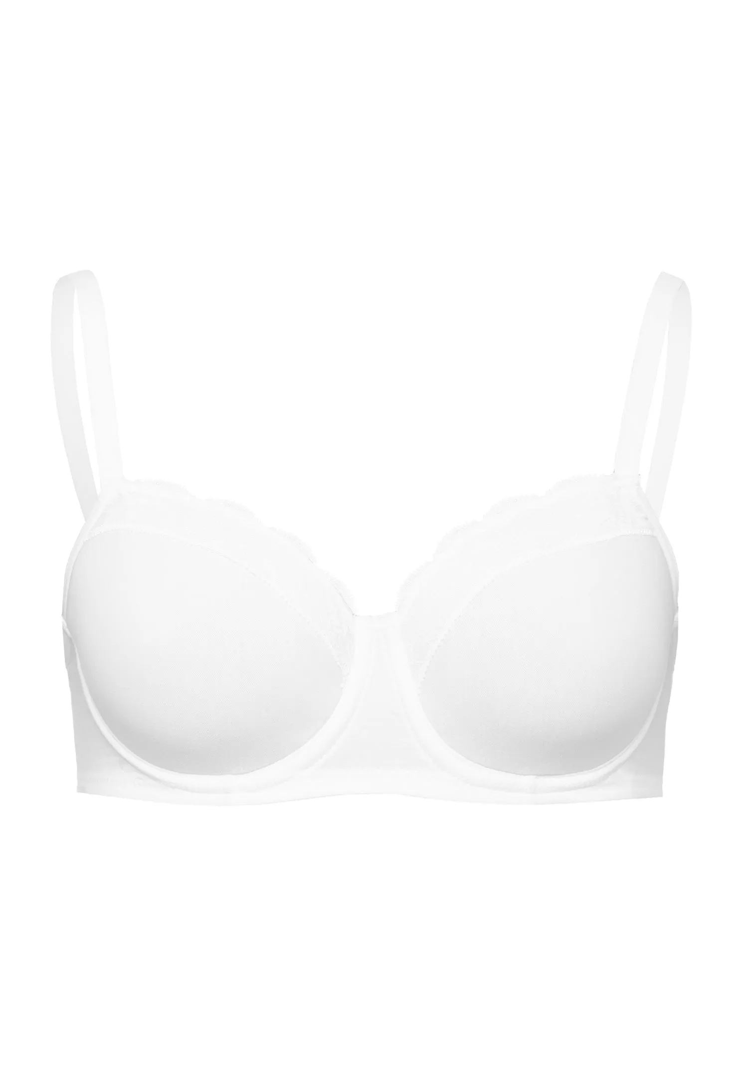 Cotton Lace Spacer T-Shirt Bra | White 72433-101