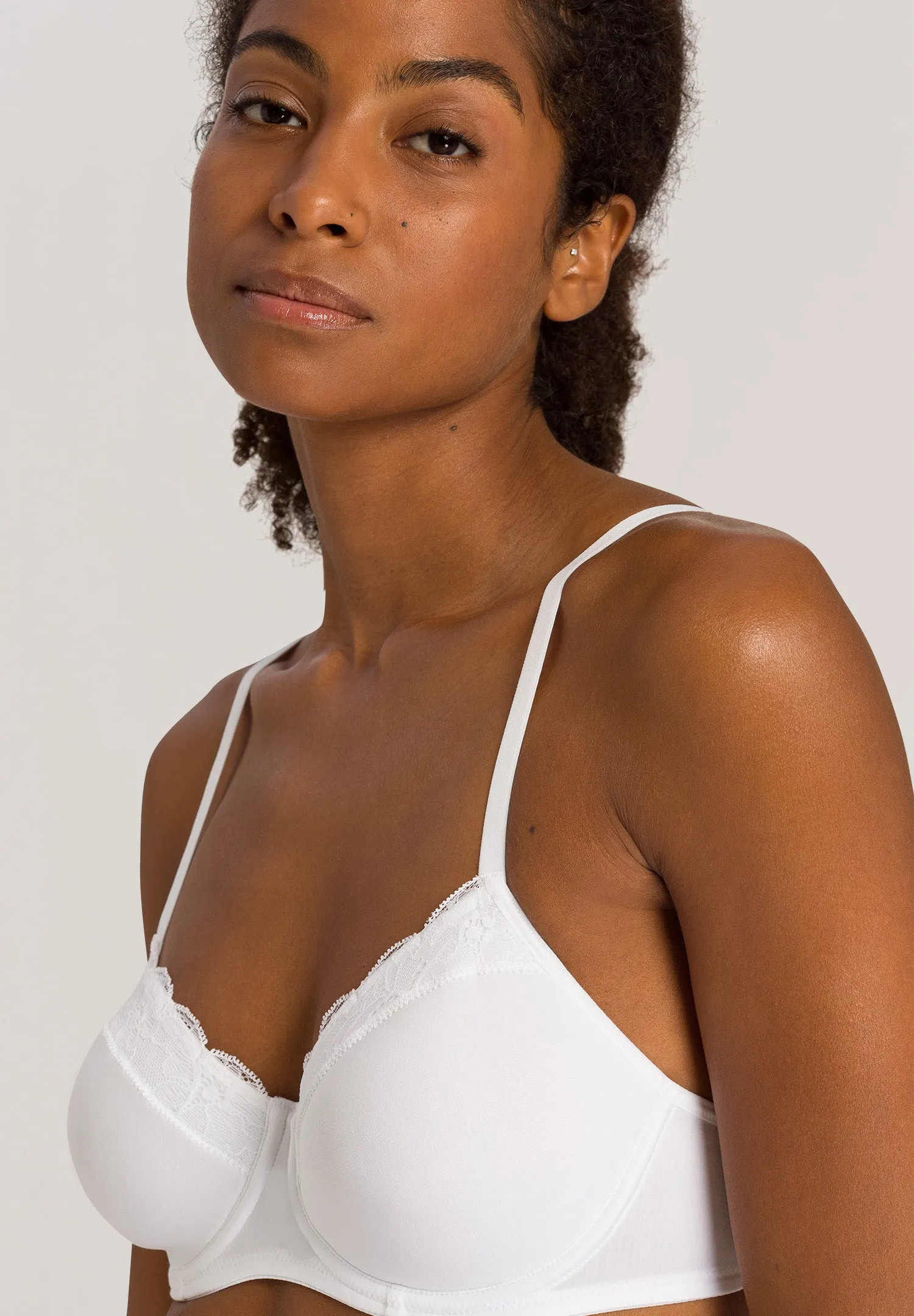 Cotton Lace Spacer T-Shirt Bra | White 72433-101