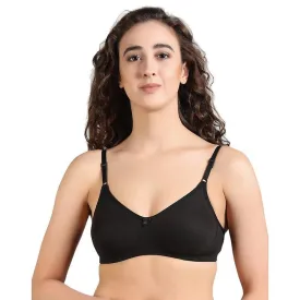 Cotton Non Padded Bra Black for Girls