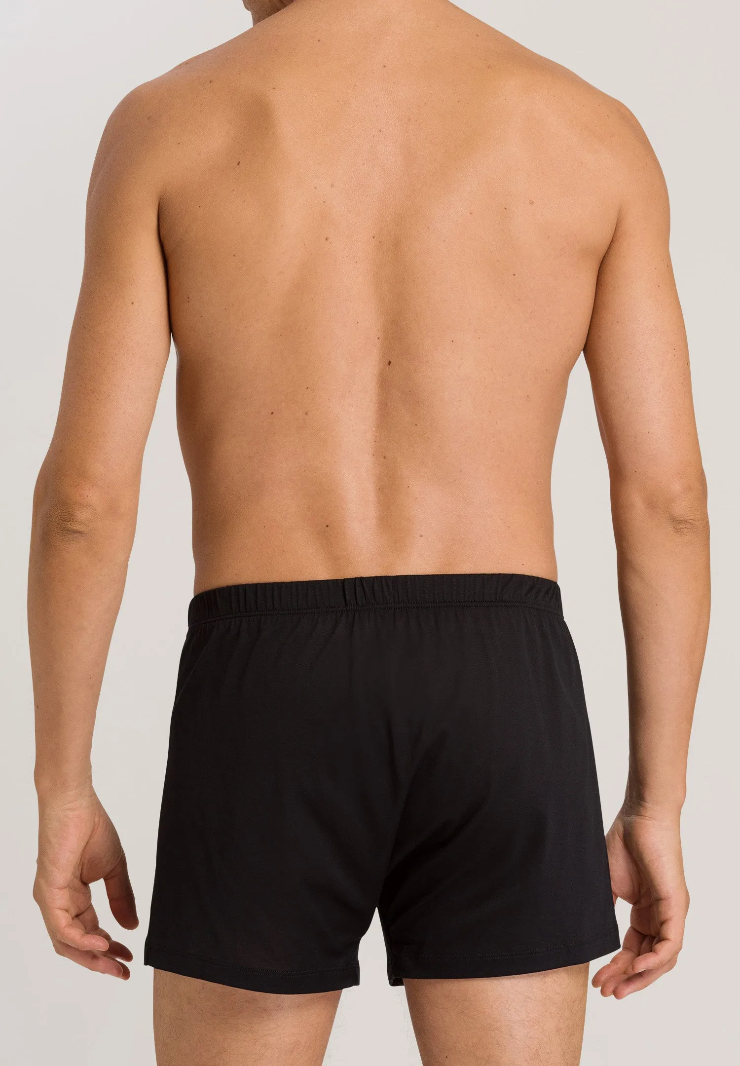 Cotton Sporty Cotton Knit Boxer With Button Fly | Black 73505-199