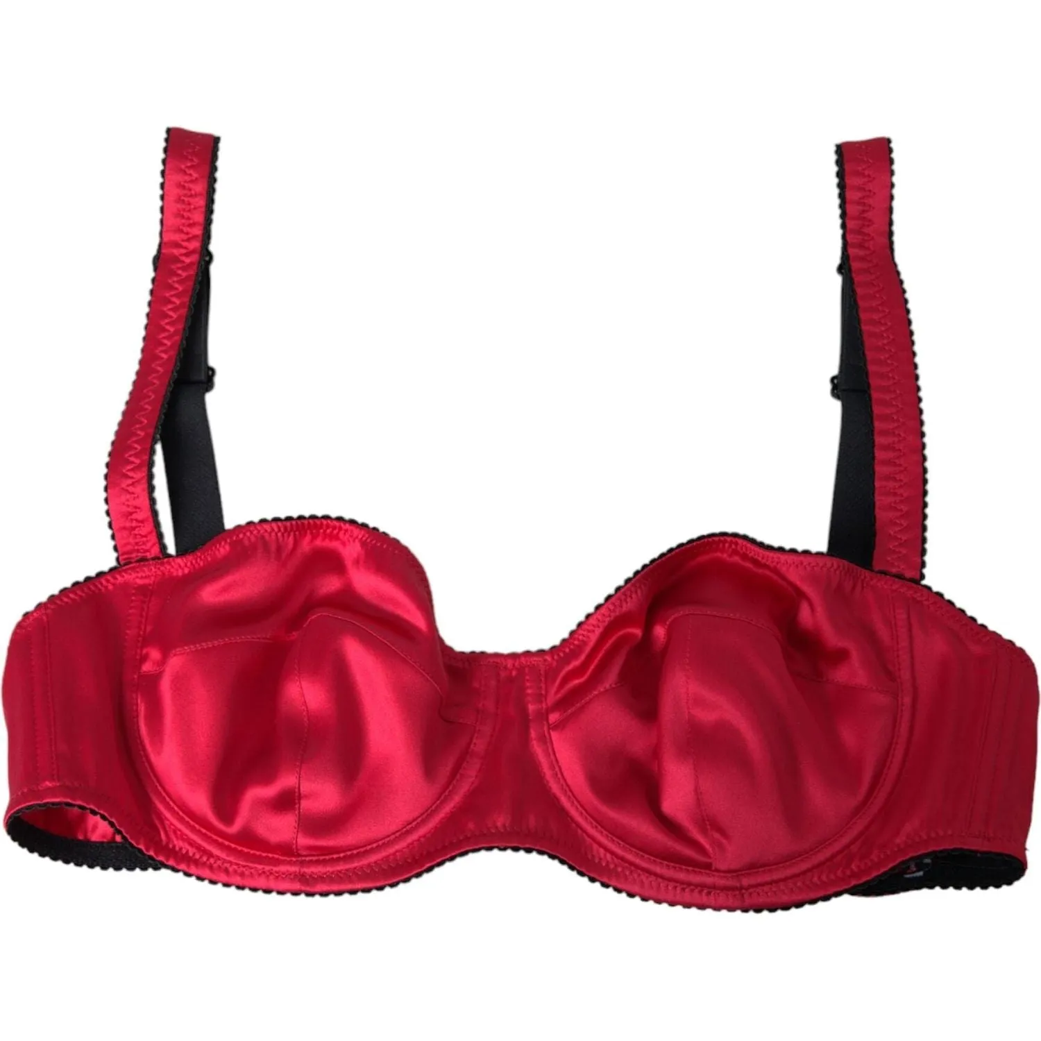 Dolce & Gabbana Bordeaux Silk Stretch Balconcino Bra Underwear