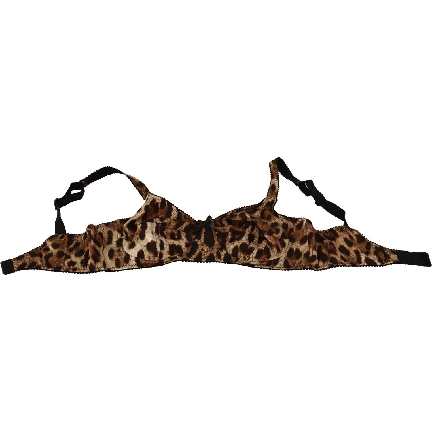 Dolce & Gabbana Elegant Silk Leopard Print Bra