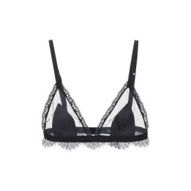 Dolce & Gabbana triangle satin and lace bra