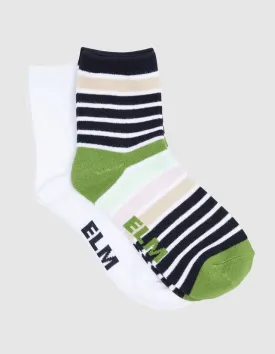 Elm 2 Pack Ankle Socks - Fig