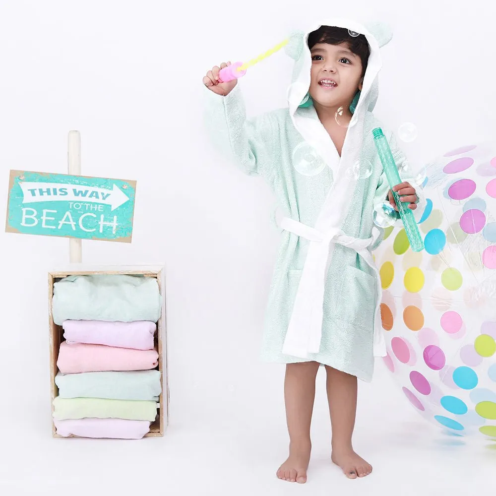 Fancy Fluff Bamboo Cotton kids Bathrobe - Bear