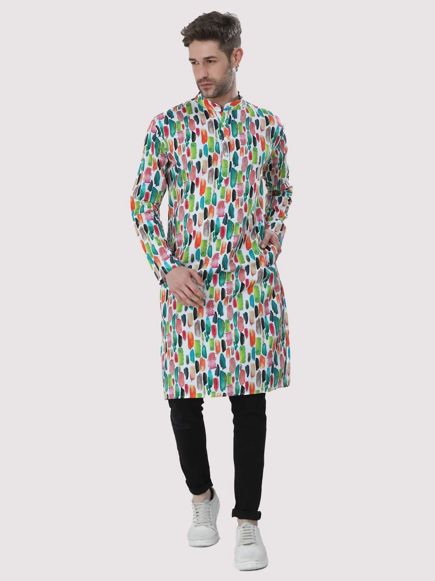 Feather Printed Kurta