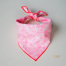 Floral Neon Pink, Dog Bandana