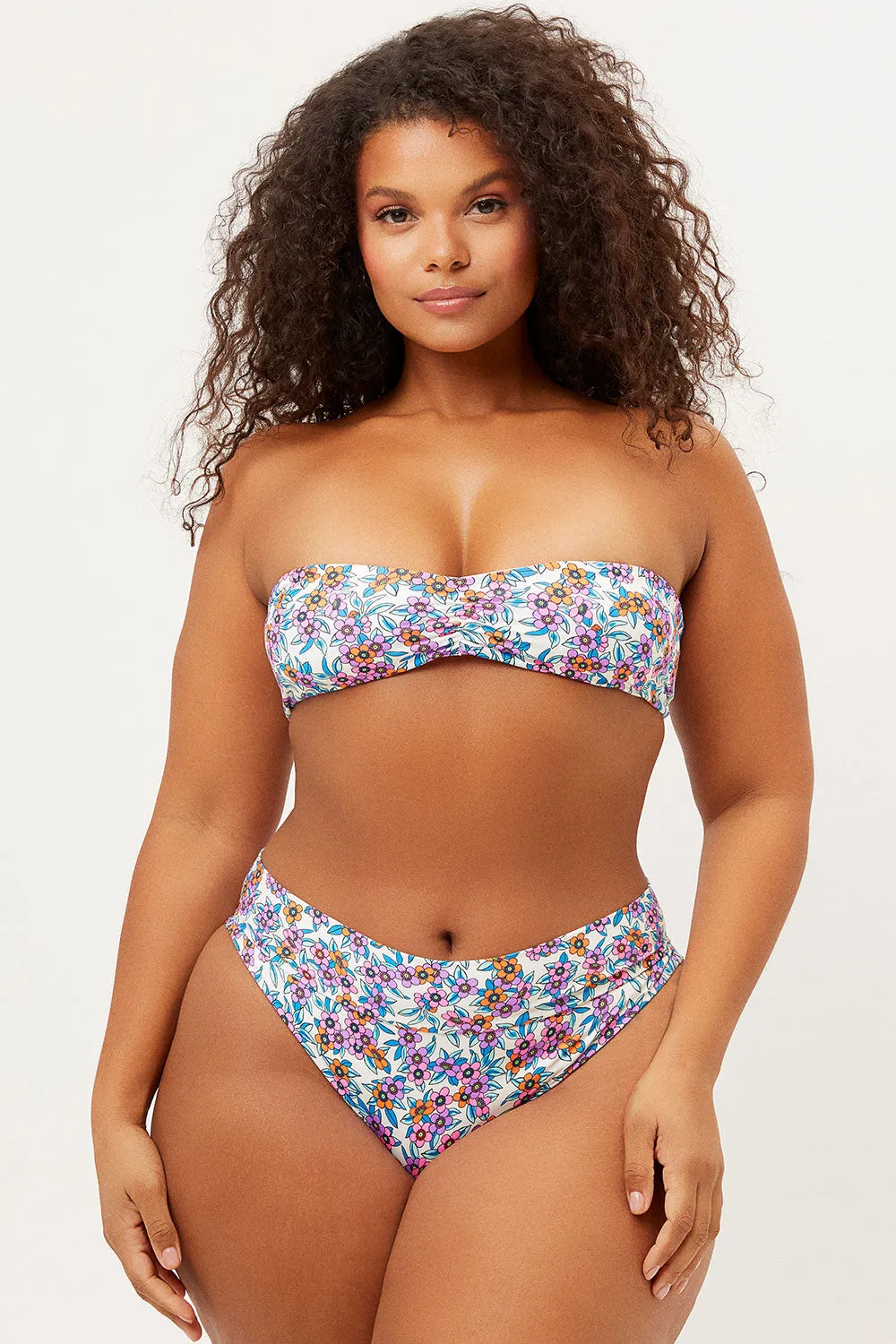 Gavin Floral Cheeky Bikini Bottom - Flower Farm