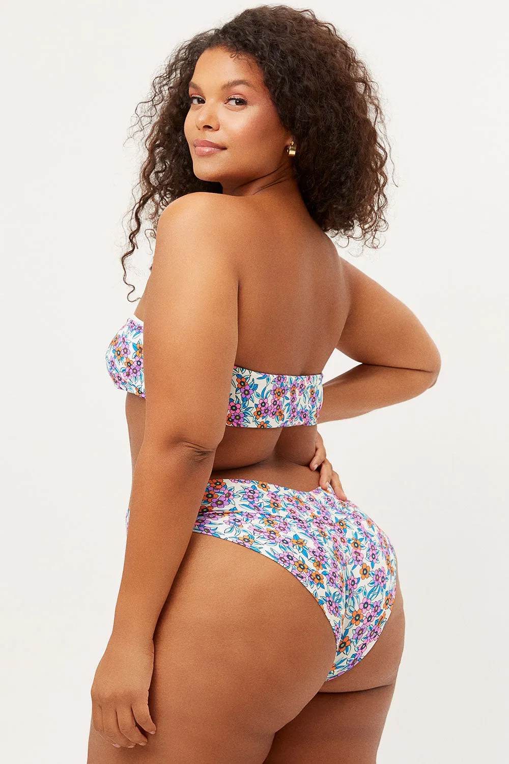 Gavin Floral Cheeky Bikini Bottom - Flower Farm