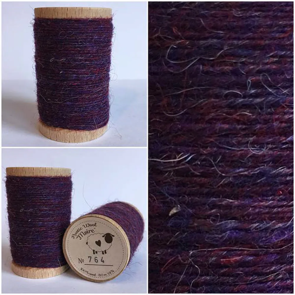 GRAPE JUICE Hand Dyed HALF YARD Wool Fabric for Wool Applique and Rug Hooking