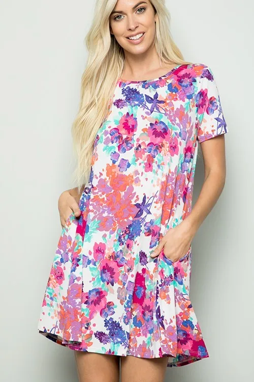 HEM165 - FLORAL PRINT DRESS