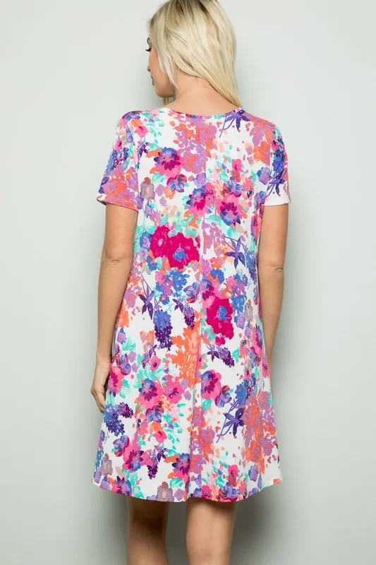 HEM165 - FLORAL PRINT DRESS