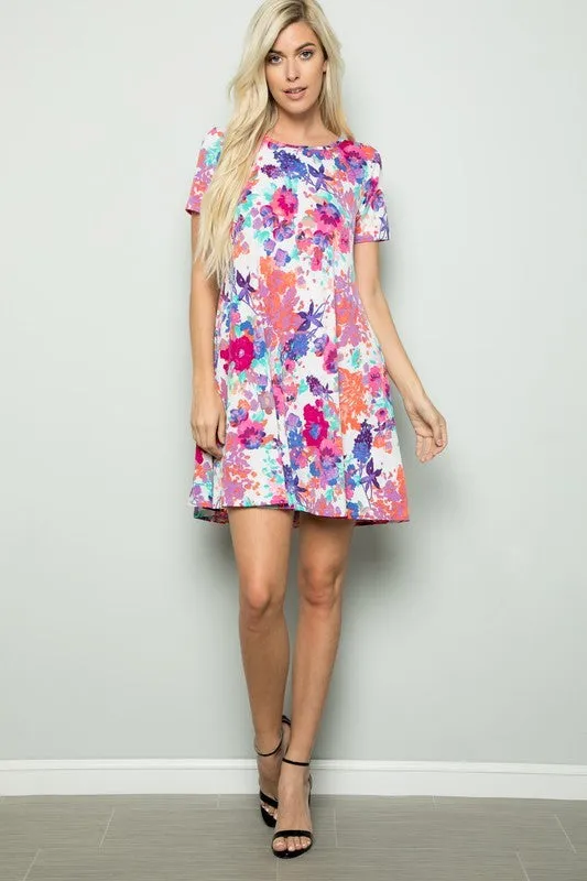 HEM165 - FLORAL PRINT DRESS