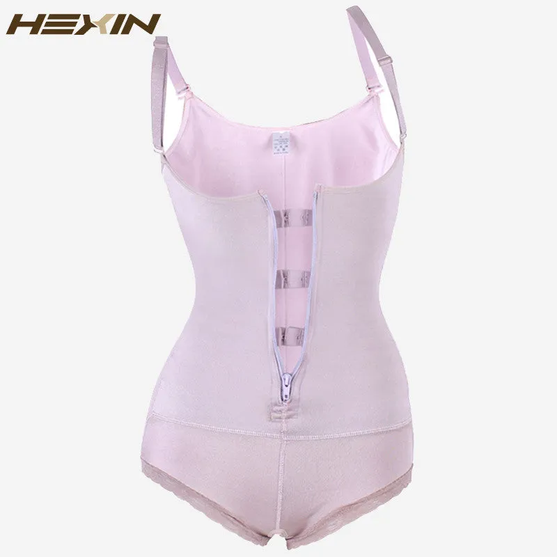 HEXIN Clip and Zip Latex Fajas Colombian Body Shaper Compression Shapewear Bodysuit Waist Shaper Butt Lifter With Tummy Control