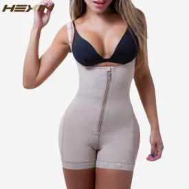 HEXIN Clip and Zip Latex Fajas Colombian Body Shaper Compression Shapewear Bodysuit Waist Shaper Butt Lifter With Tummy Control