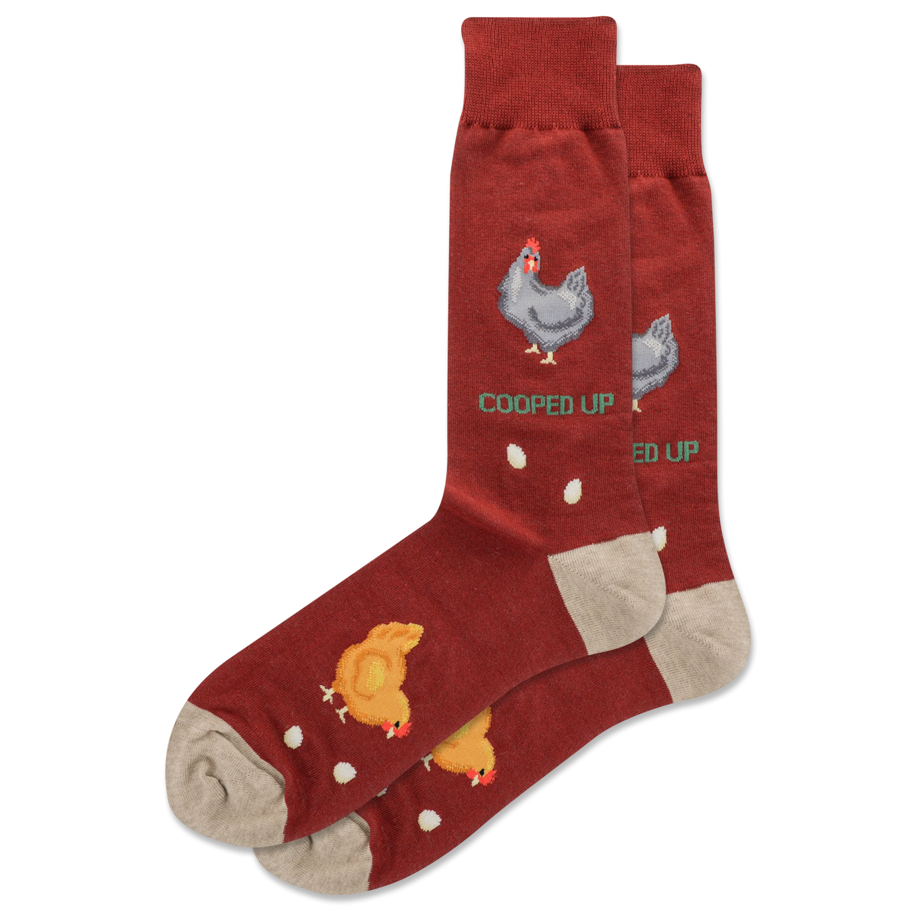 HOTSOX Men's Cooped Up Crew Socks