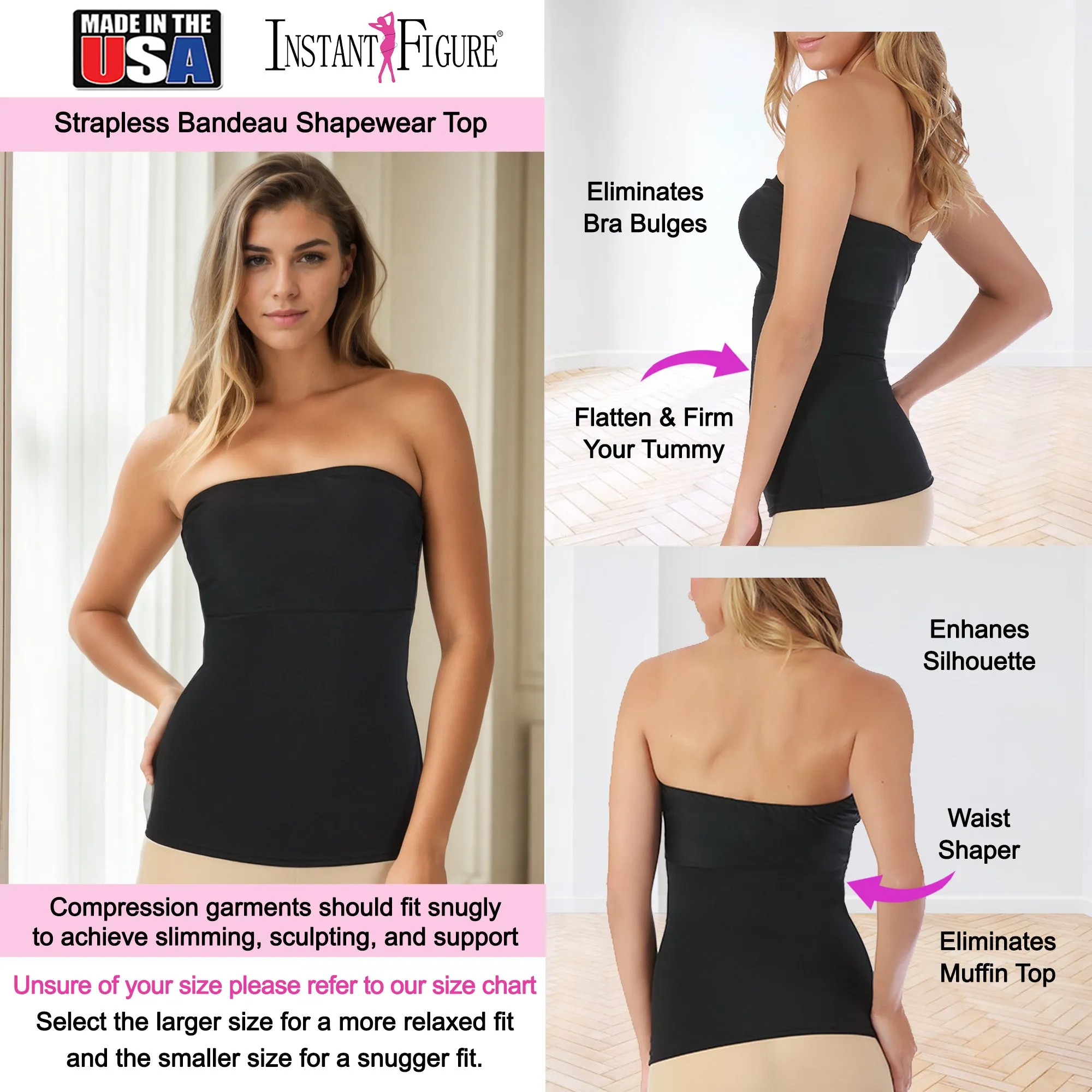 InstantFigure Strapless Bandeau Top WBT035