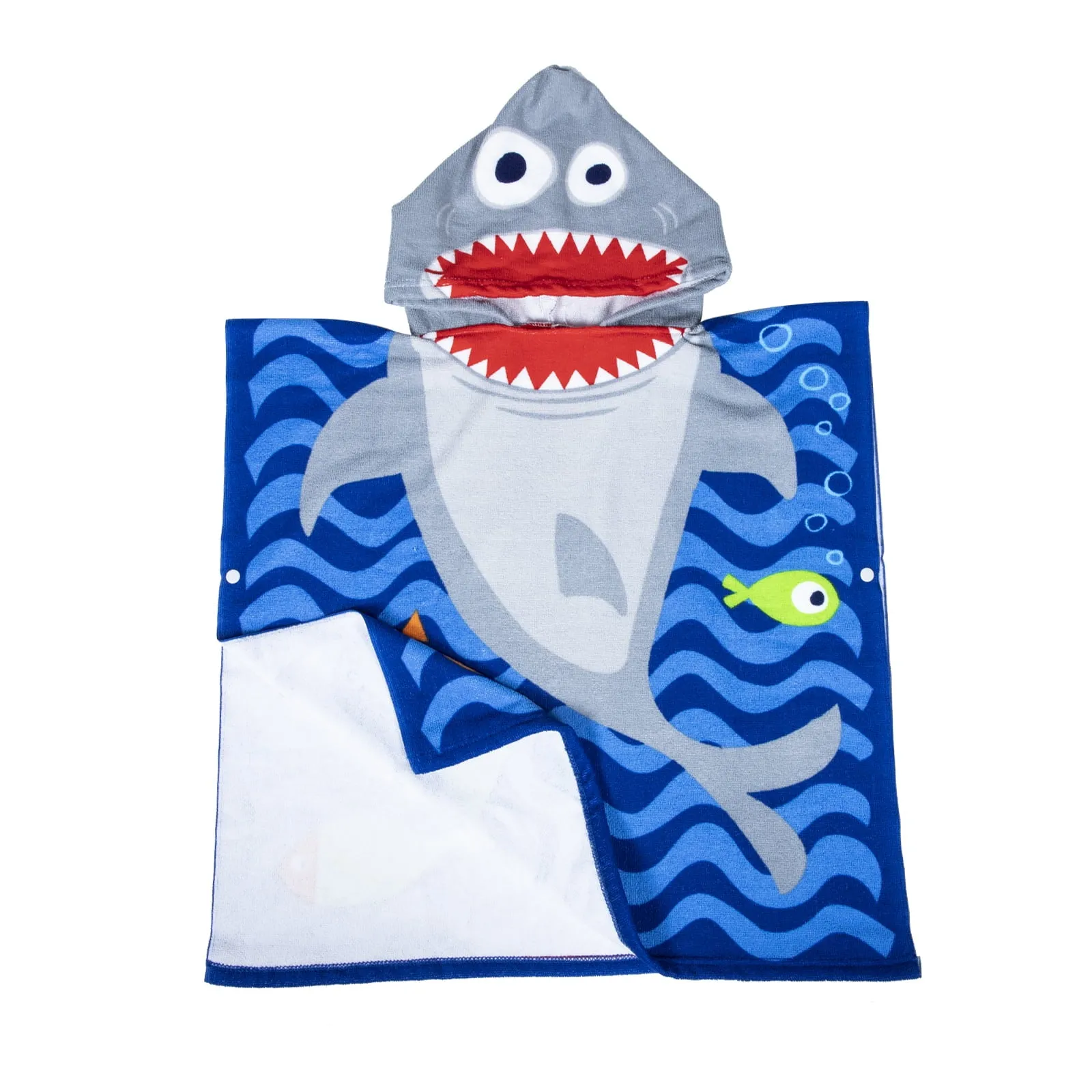 Kids Shark Poncho Towel