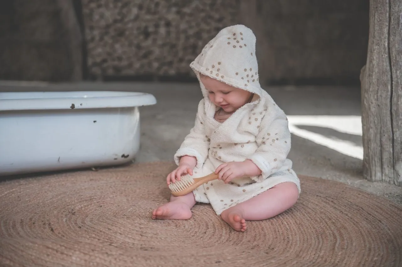 Koeka Bathrobe Baby Cotton | Flower Crown Natural