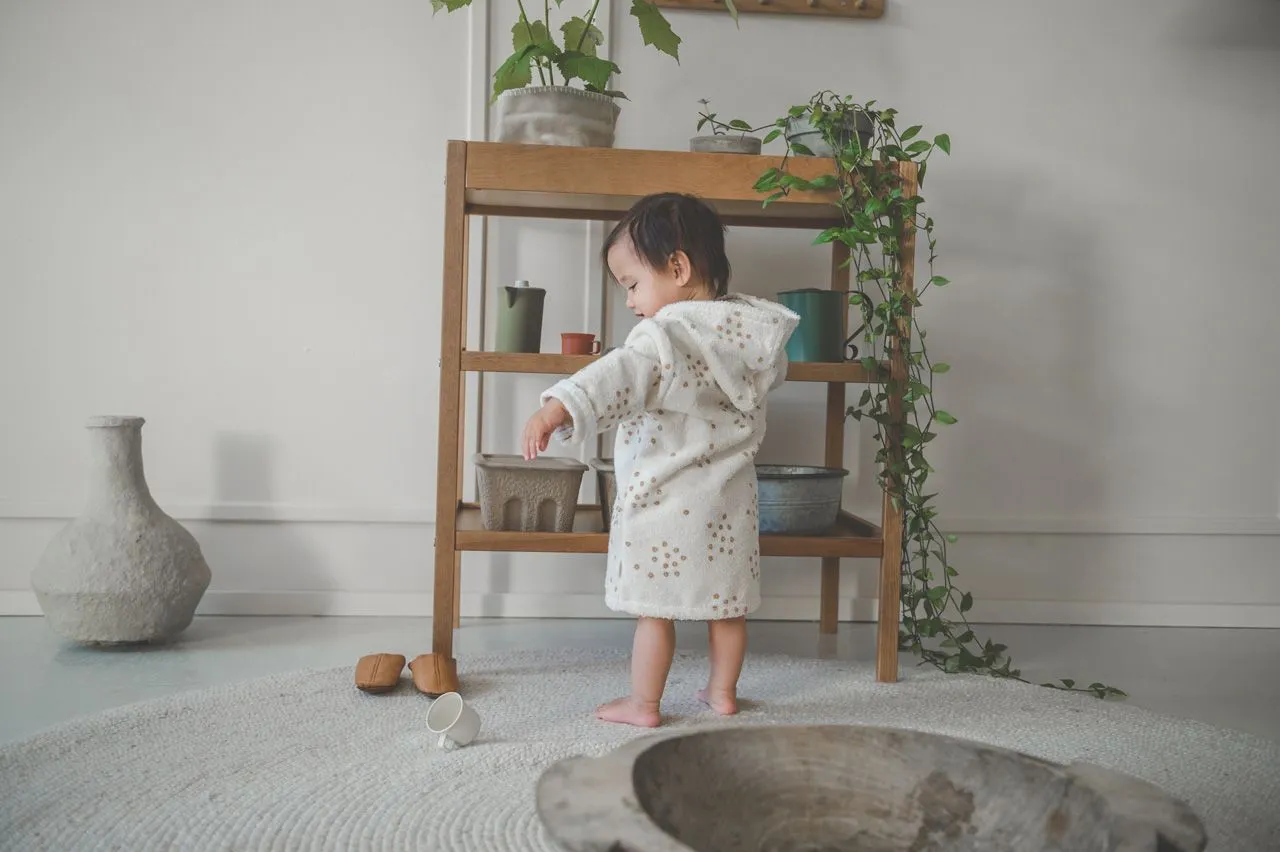 Koeka Bathrobe Baby Cotton | Flower Crown Natural