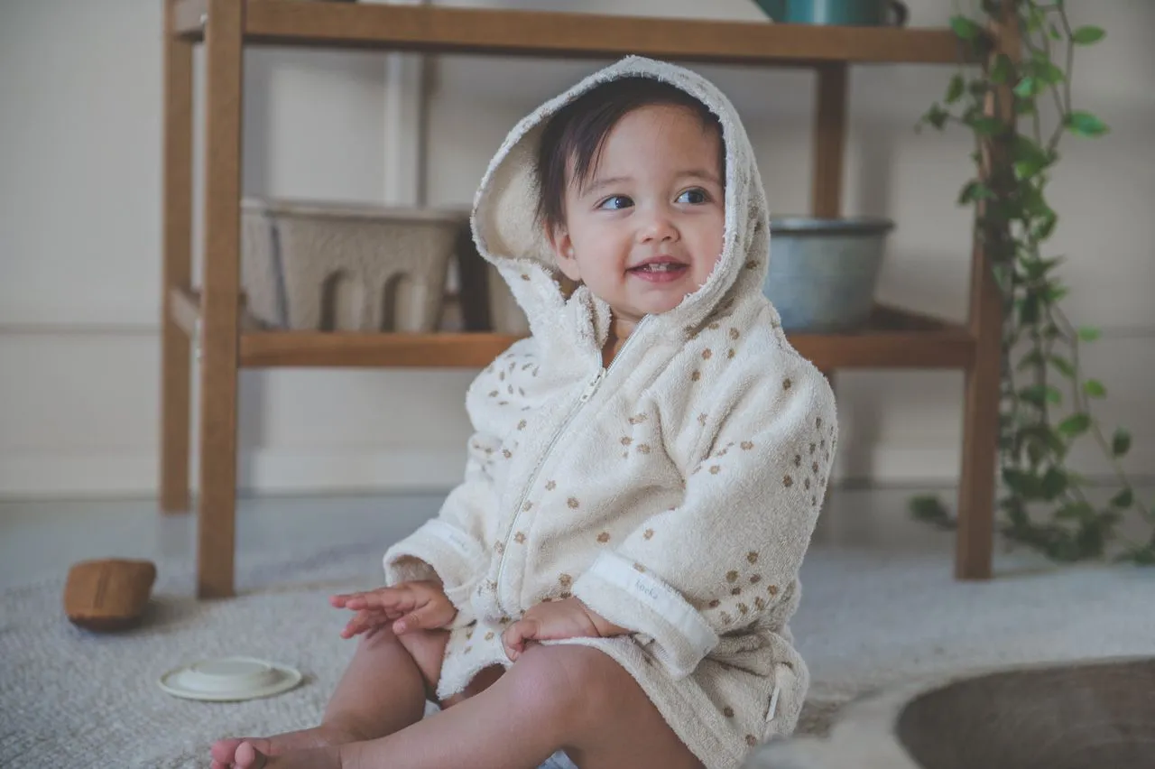 Koeka Bathrobe Baby Cotton | Flower Crown Natural