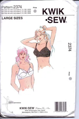 Kwik Sew 2374 Ladies Bra Lingerie Sewing Pattern