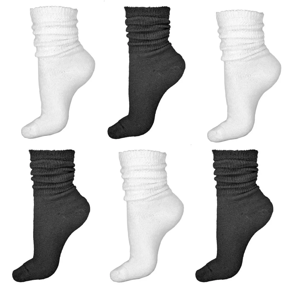 Lightweight Slouch Socks, Crew Length