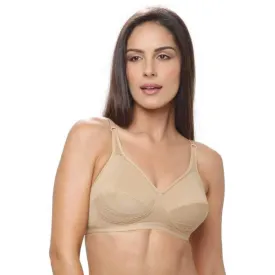 Lovable Women Full Coverage Beige Cotton Bra