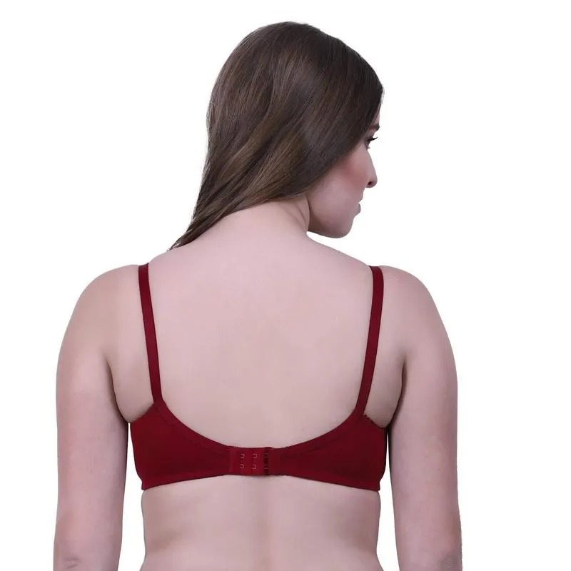 Lovable Women's Seamless Cotton Bra Maroon