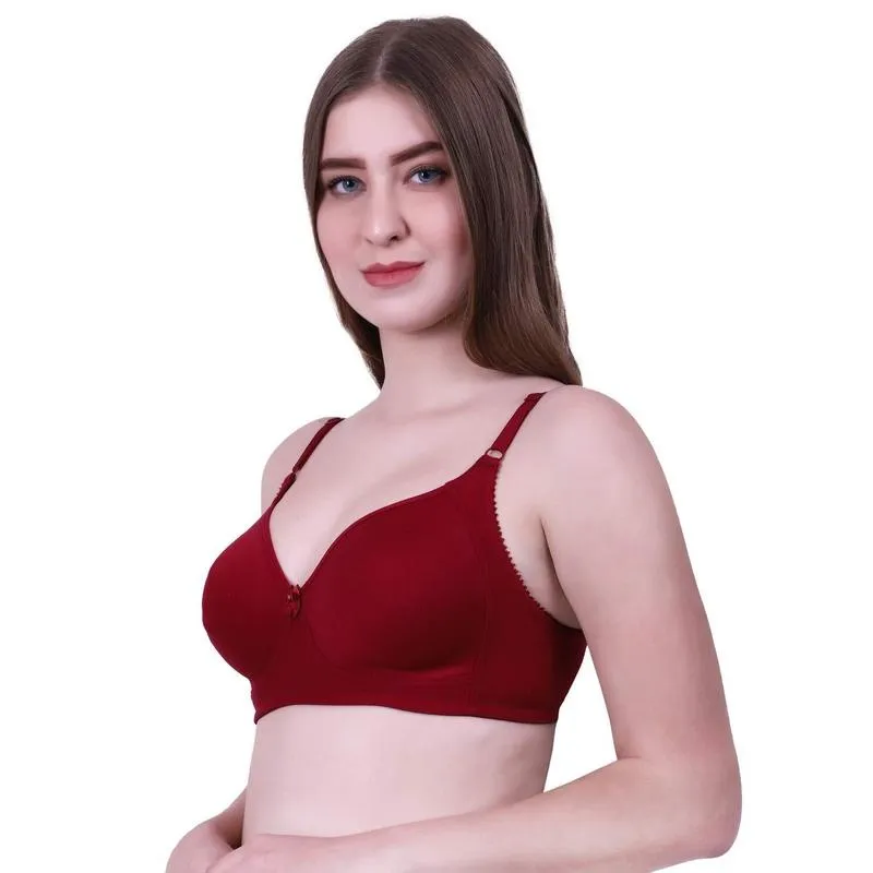 Lovable Women's Seamless Cotton Bra Maroon