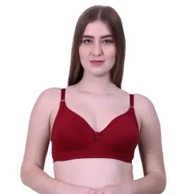 Lovable Women's Seamless Cotton Bra Maroon