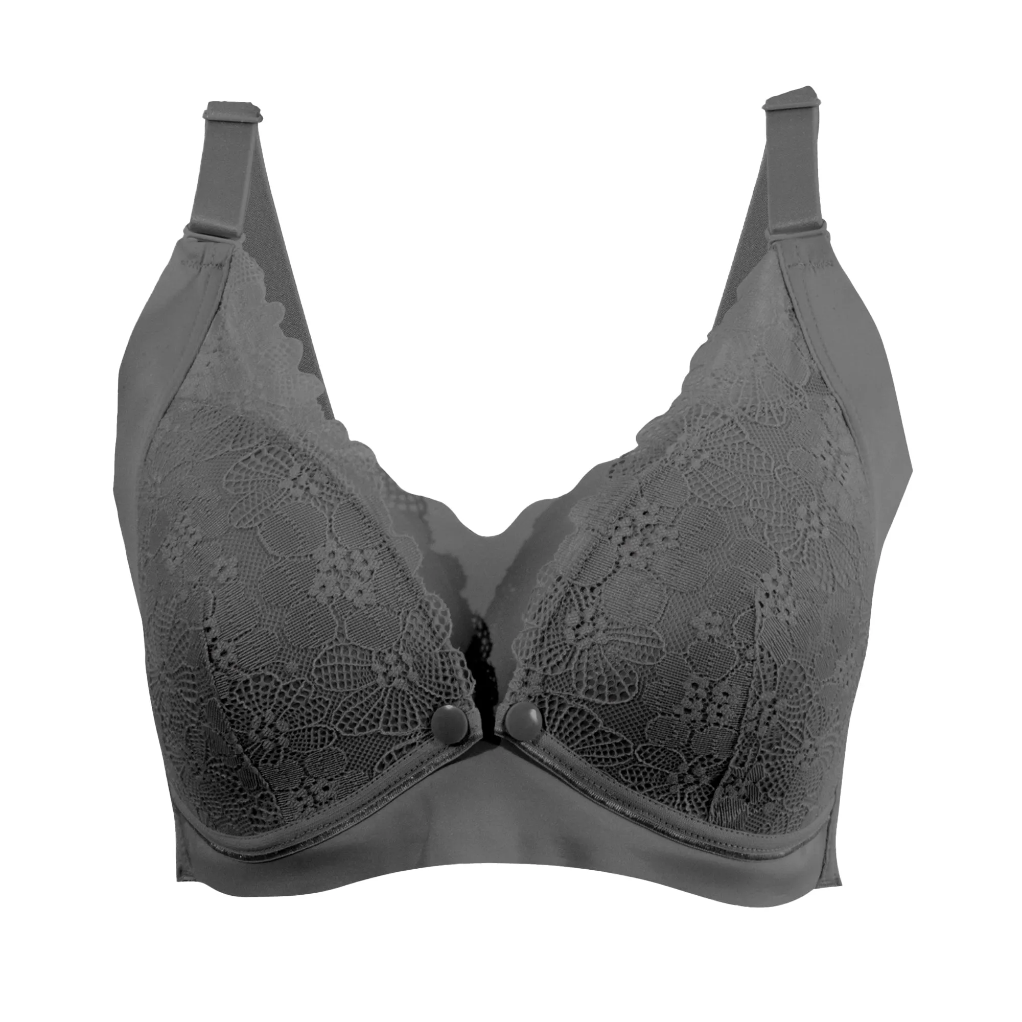 Okus - Pretty Lace Maternity & Nursing Bra - Black