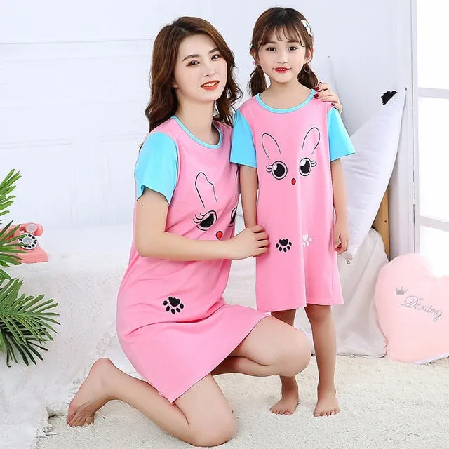 Panda Print Night Dress<br>Panda Nightgown