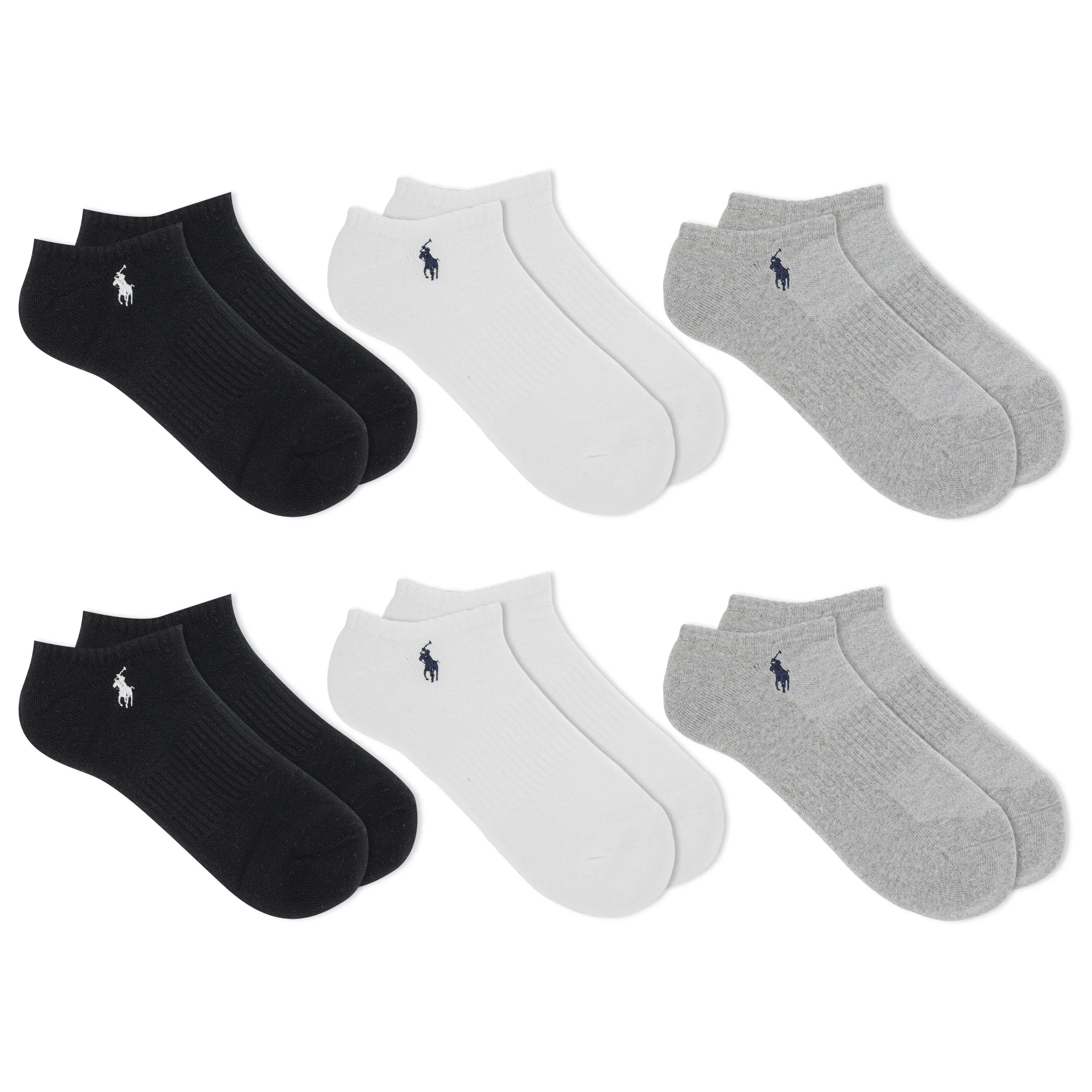 POLO RALPH LAUREN Men's 6-Pack Performance Low Cut Socks