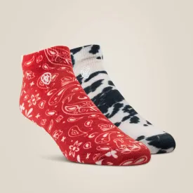 Pony Print Ankle Socks Duo Pack