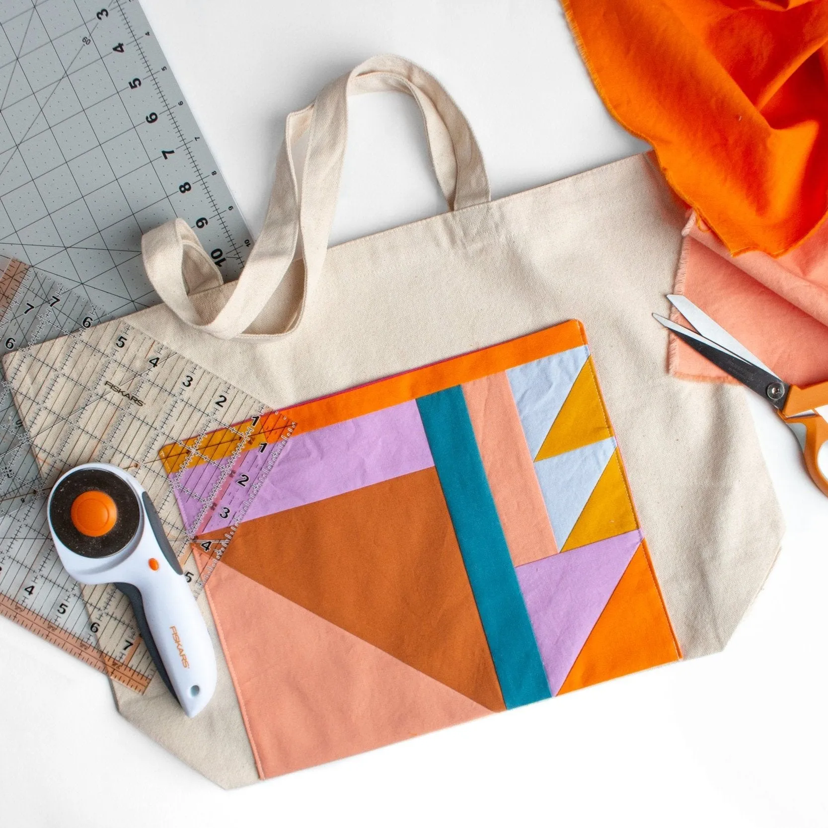 Sewing 102 - The Patchwork Pocket Tote Bag